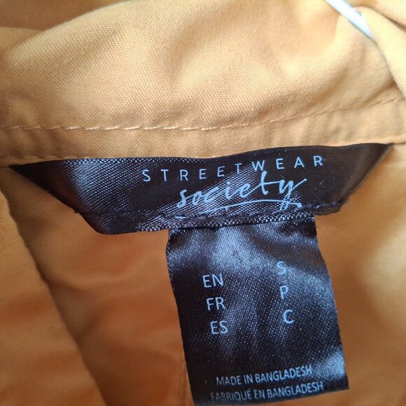 Streetwear Society Jacket Lightweight Fall Autumn Mustard Color Size Small - Picture 3 of 4
